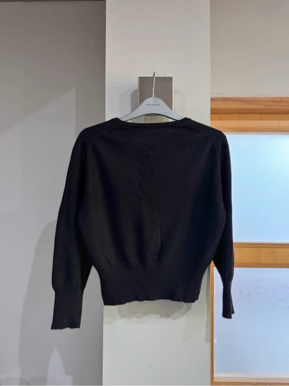 Brora Cropped Cashmere Cardigan in Black - Picture 3 of 11